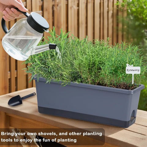 Oliz planter uses a cotton rope wick for steady moisture delivery.