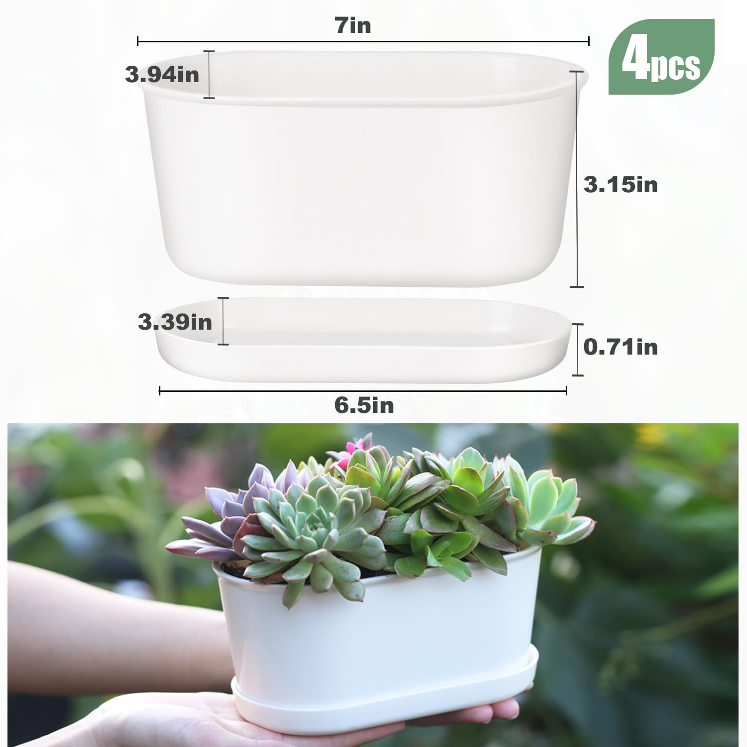 Oliz durable PP planters resist sun and maintain shape