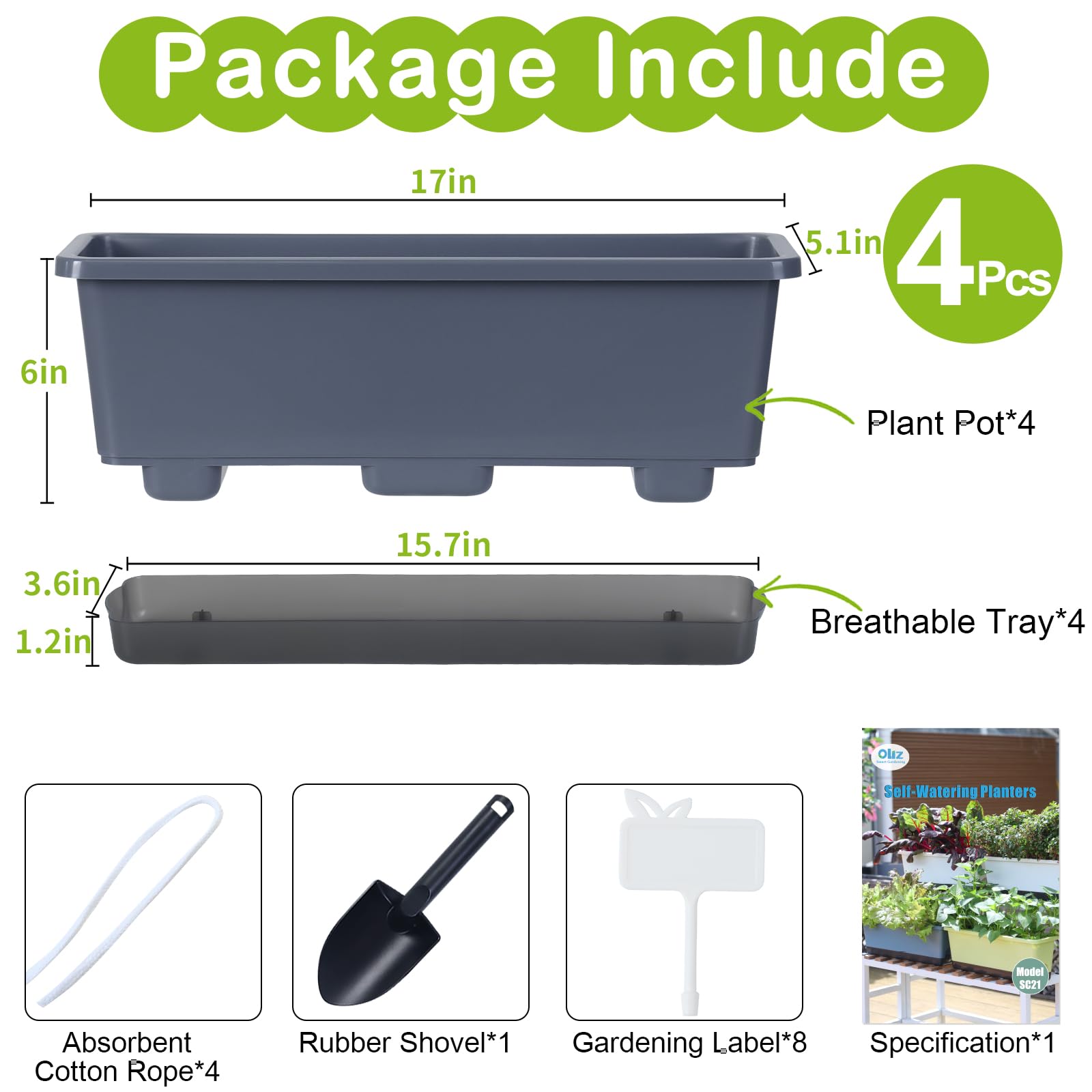 Oliz durable PP material planter built to last outdoors.