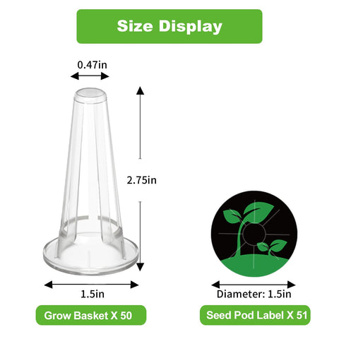 Oliz seed pod label stickers 51pcs for organized seed tracking in hydroponics.