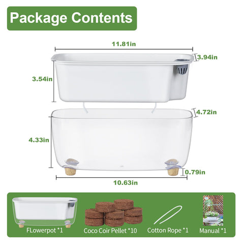 Oliz self-watering planter drainage-holes prevent overwatering and protect roots