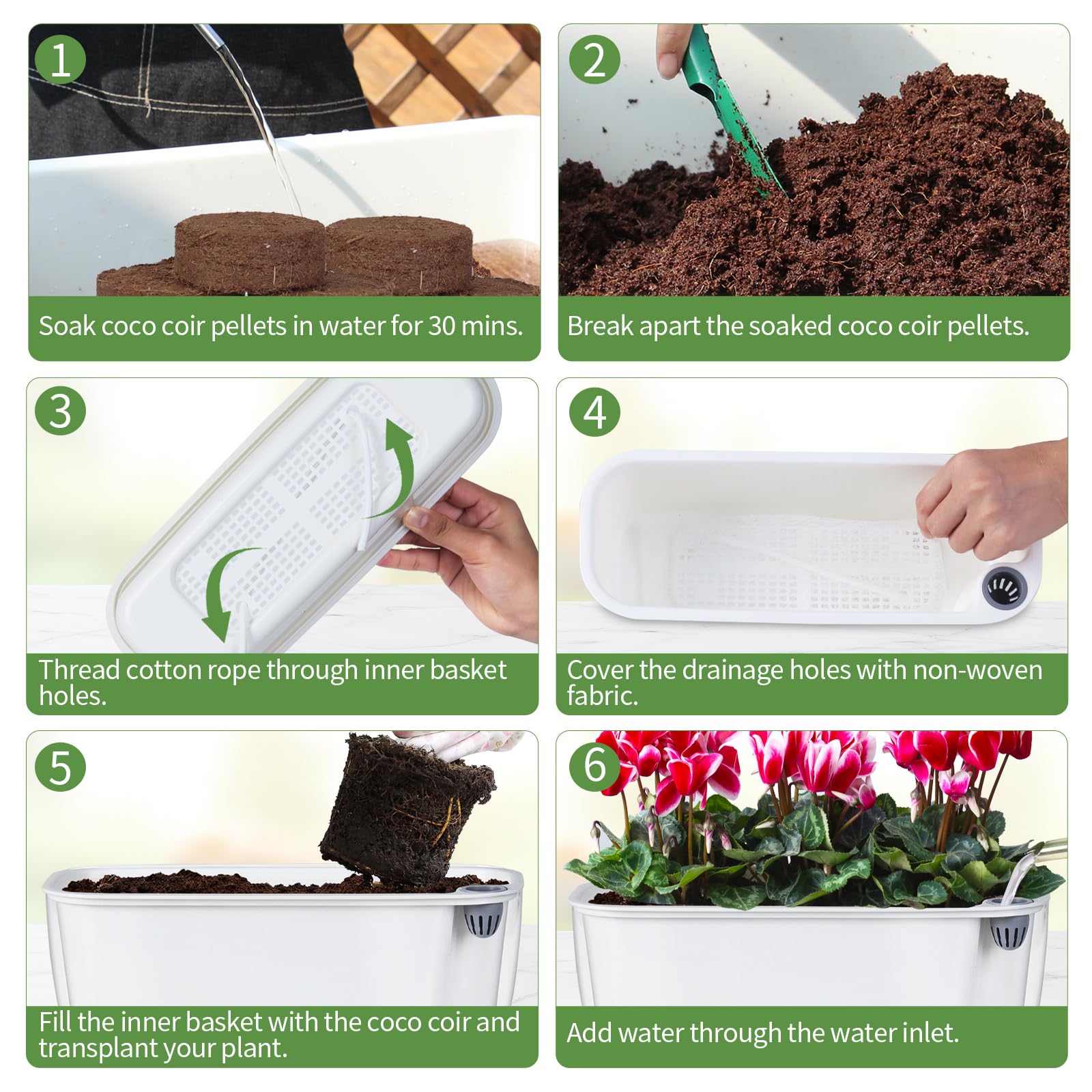 Oliz self-watering planter window-sill-fit fits tight spaces nicely