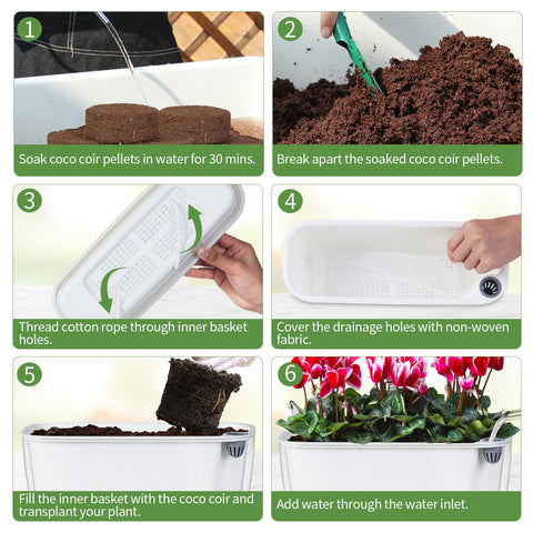 Oliz self-watering planter window-sill-fit fits tight spaces nicely
