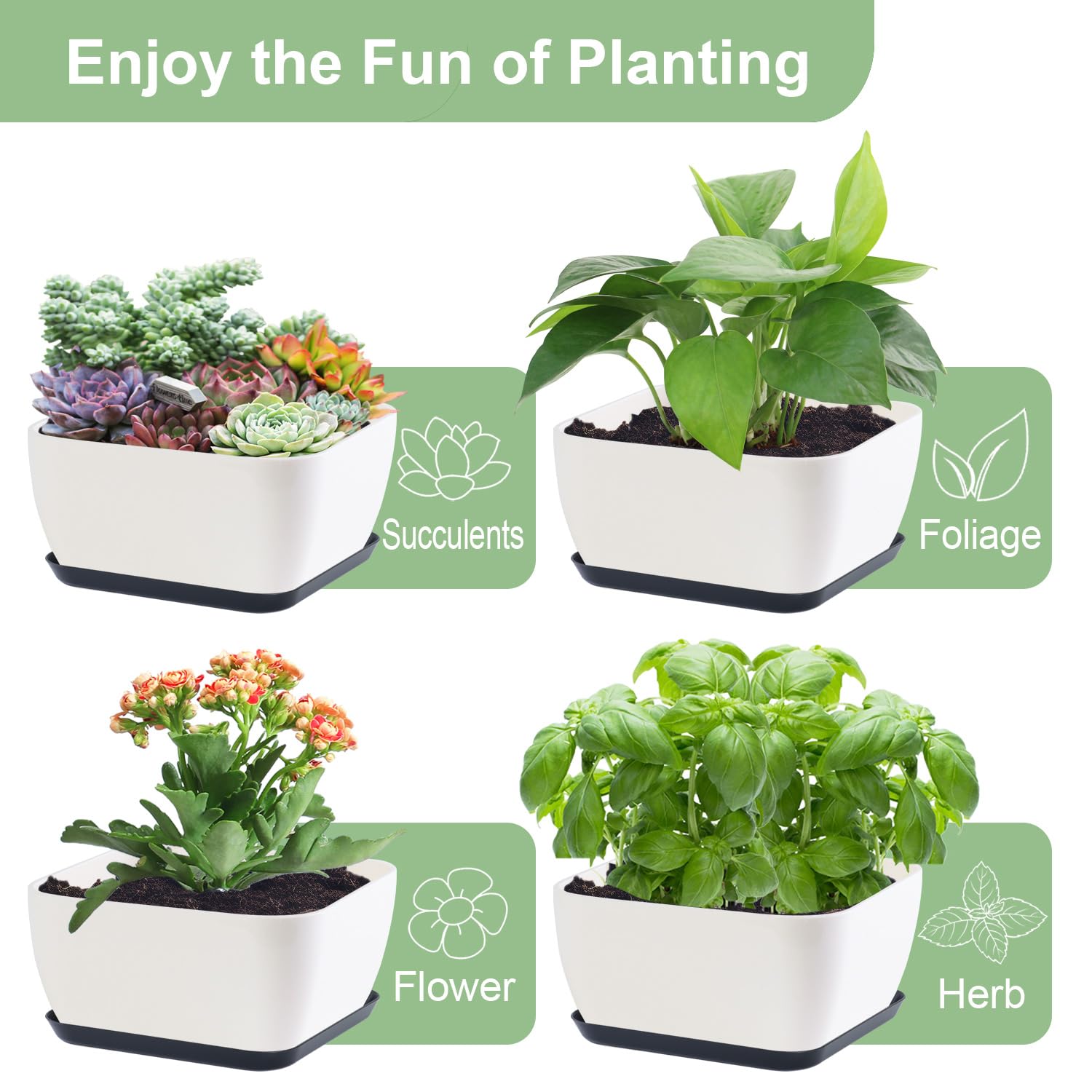 Oliz thickened, durable planter resists daily use.