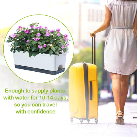 Oliz white window box planter complements any indoor or outdoor space.