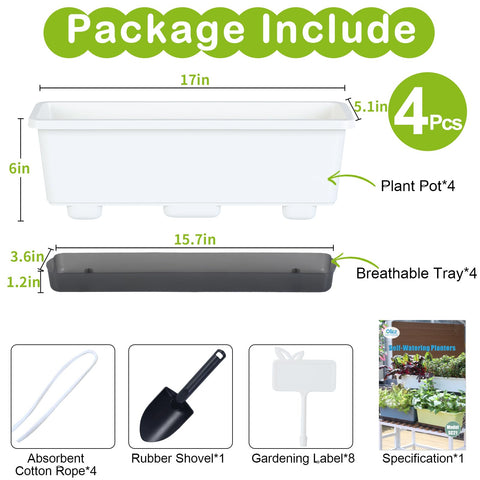 Oliz self-watering detail shows cotton rope wick and water reservoir for steady moisture.