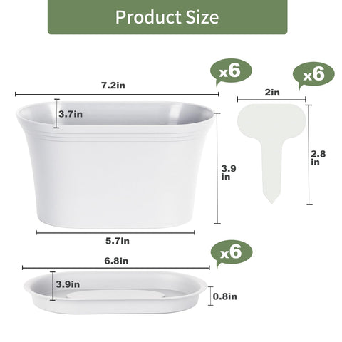 Oliz herb-ready pots highlight mint and basil in a neat display.