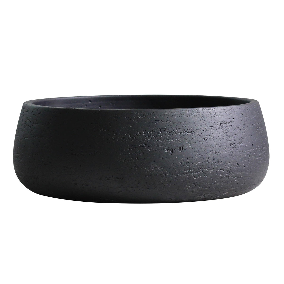 Olly & Rose Copenhagen planter bowl in matt black for stylish indoor displays.