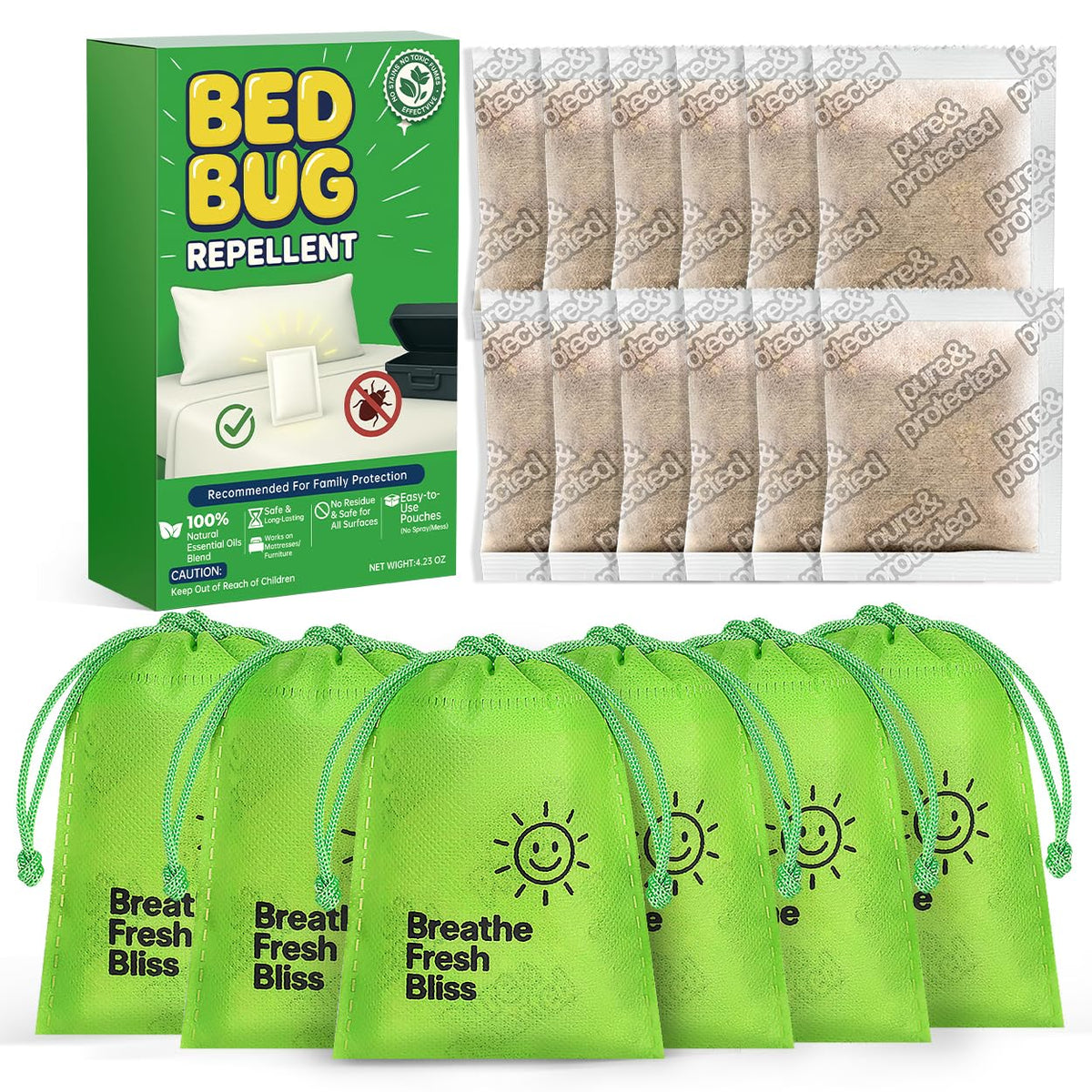 Olougda bed bug pouch pack provides safe, long-lasting protection for mattresses and luggage.
