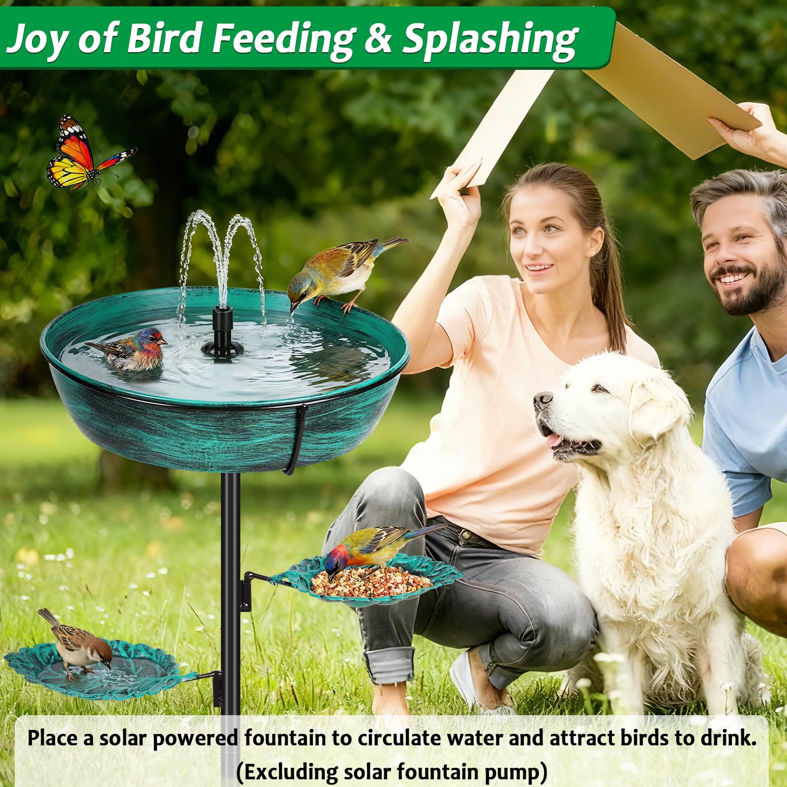 Olpchee bird bath with removable bowl for easy cleaning