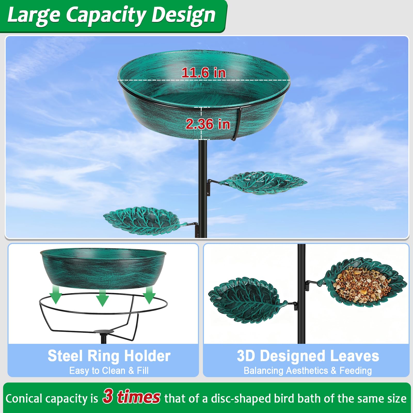 Olpchee heavy base provides wind resistant stability