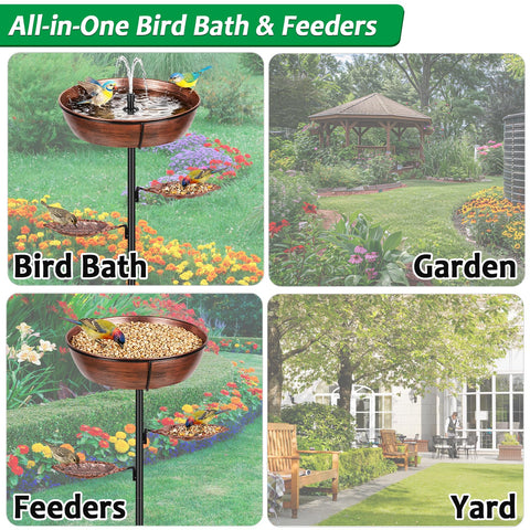 Olpchee bird bath tool-free assembly for fast setup
