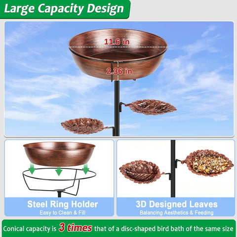 Olpchee bird bath removable bowl for easy cleaning