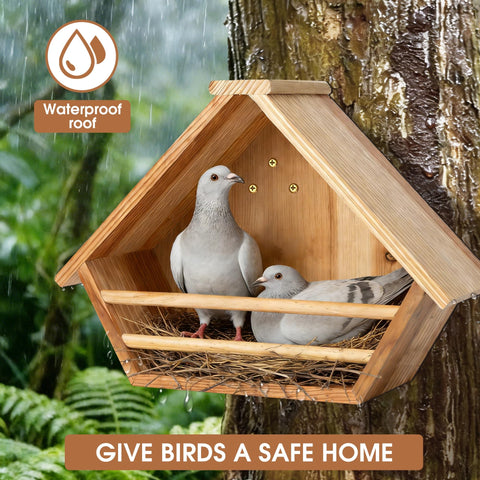 Oltara Cedar Mourning Dove Box back ventilation holes for airflow.