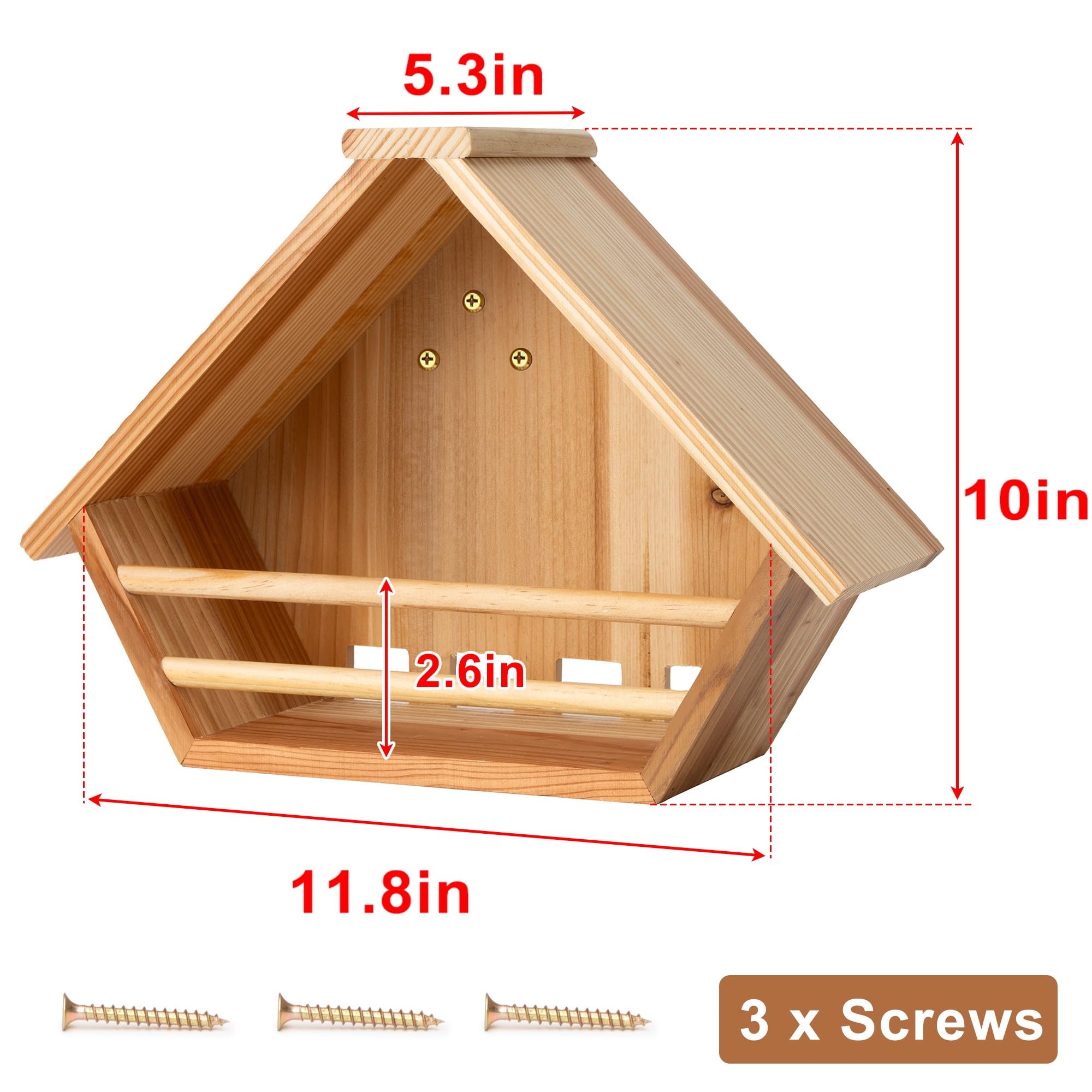 Oltara Cedar Mourning Dove Box side view highlights durable cedar framing.