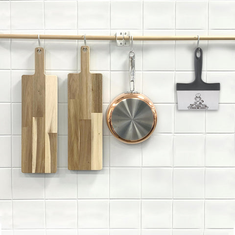 Scrapers designed to fit most flat-top griddles for versatile use