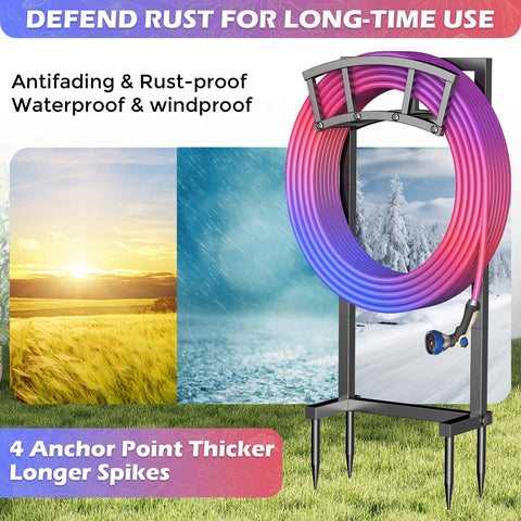 OLV outdoor hose hanger adds decorative yet practical touch to yards.