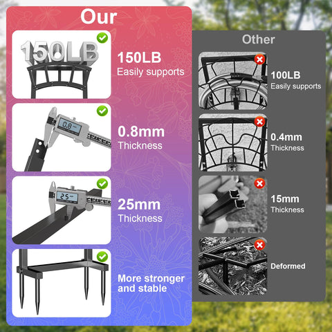OLV detachable hose rack keeps storage flexible and portable.