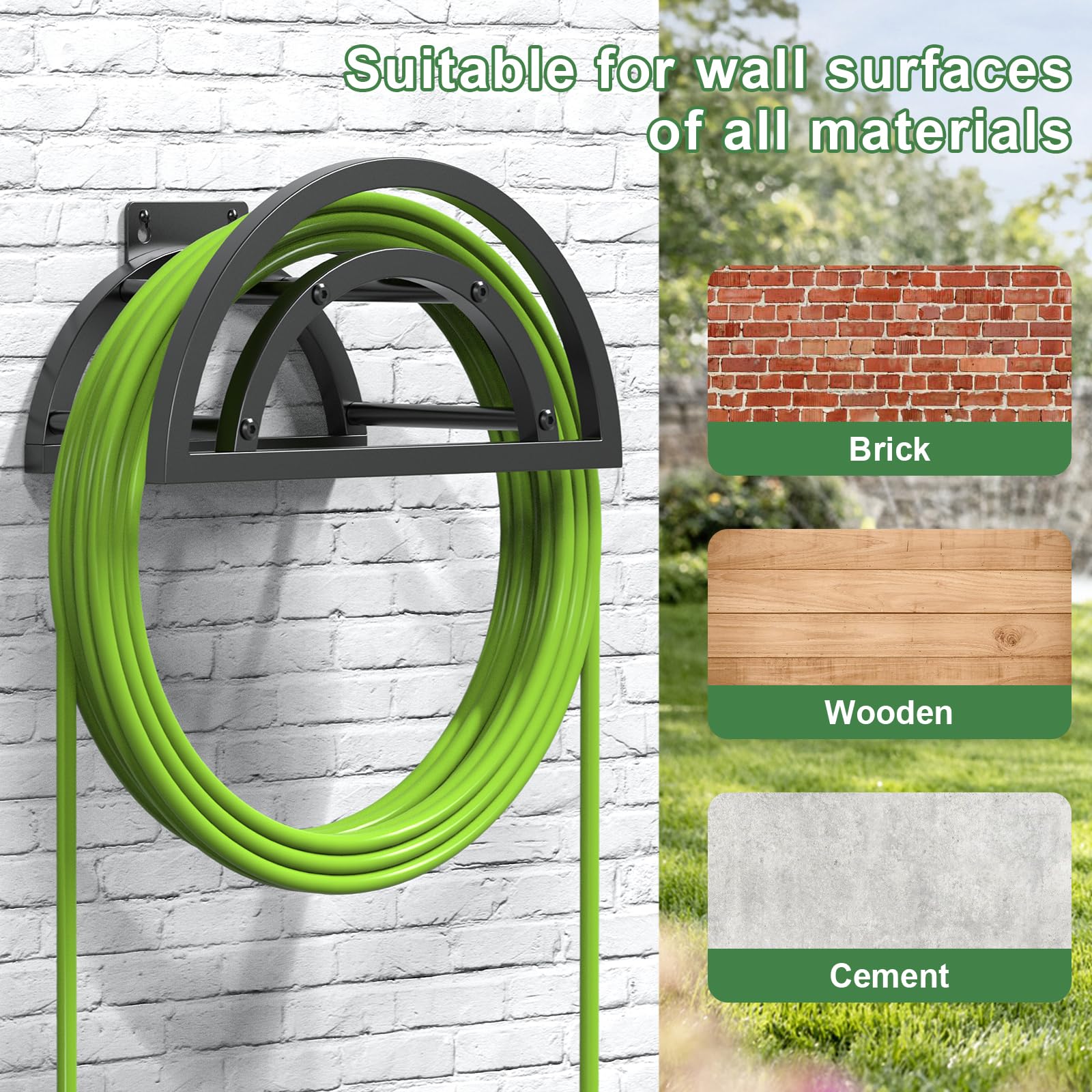 OLV easy-assembly hose holder with clear instructions saves setup time.