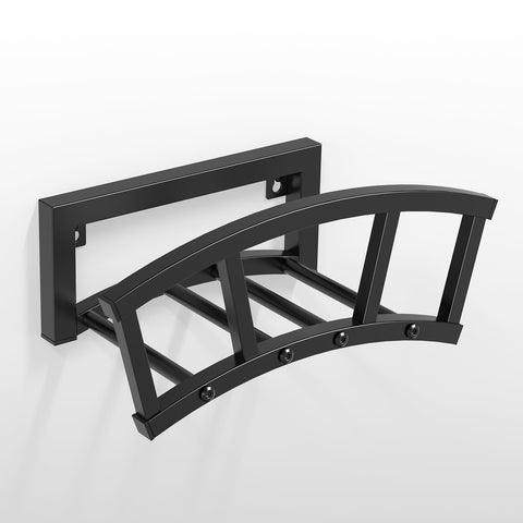 OLV garden hose holder wall mounted shows sturdy, rustproof storage for outdoor hoses.