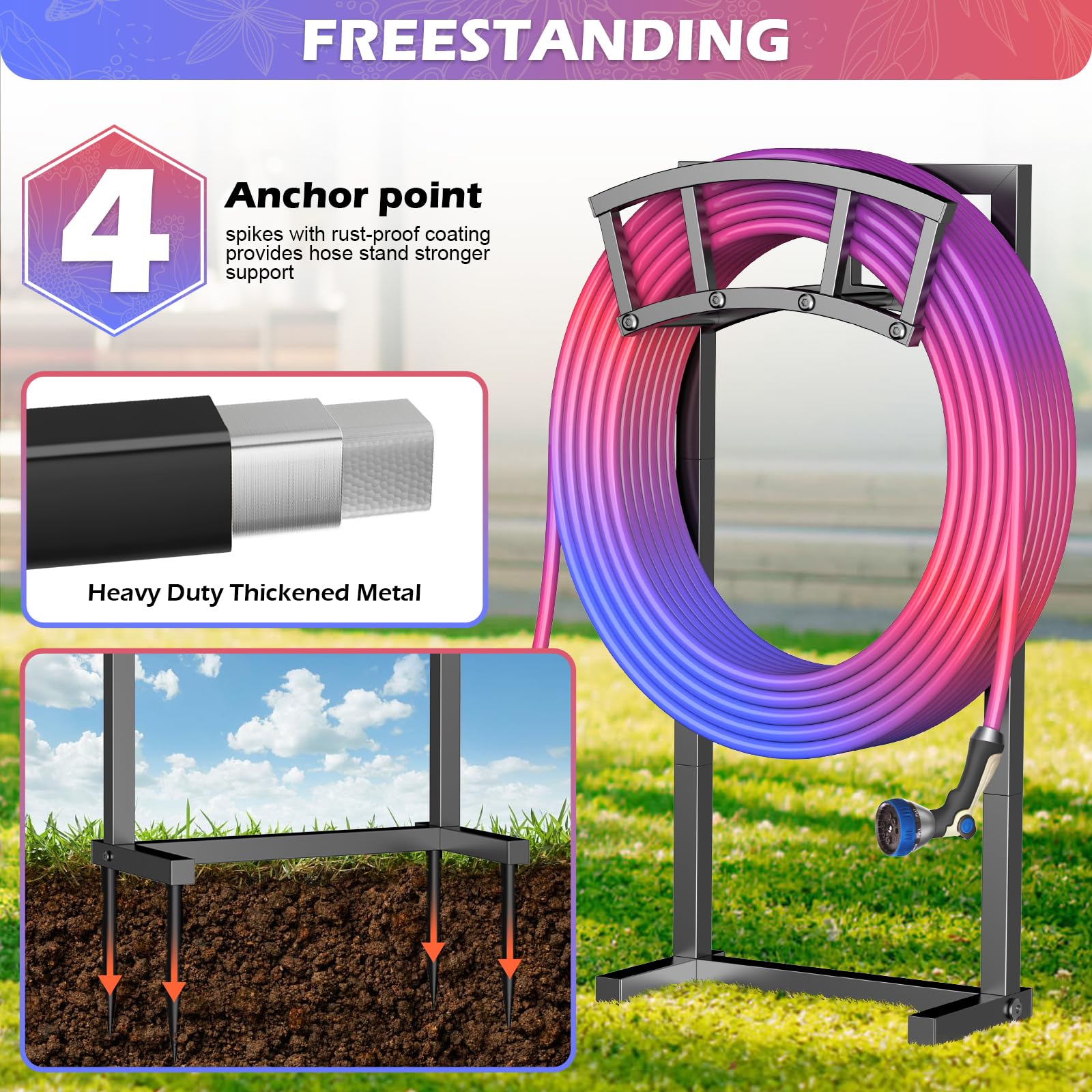 OLV heavy-duty metal construction resists rust with electrostatic coating.