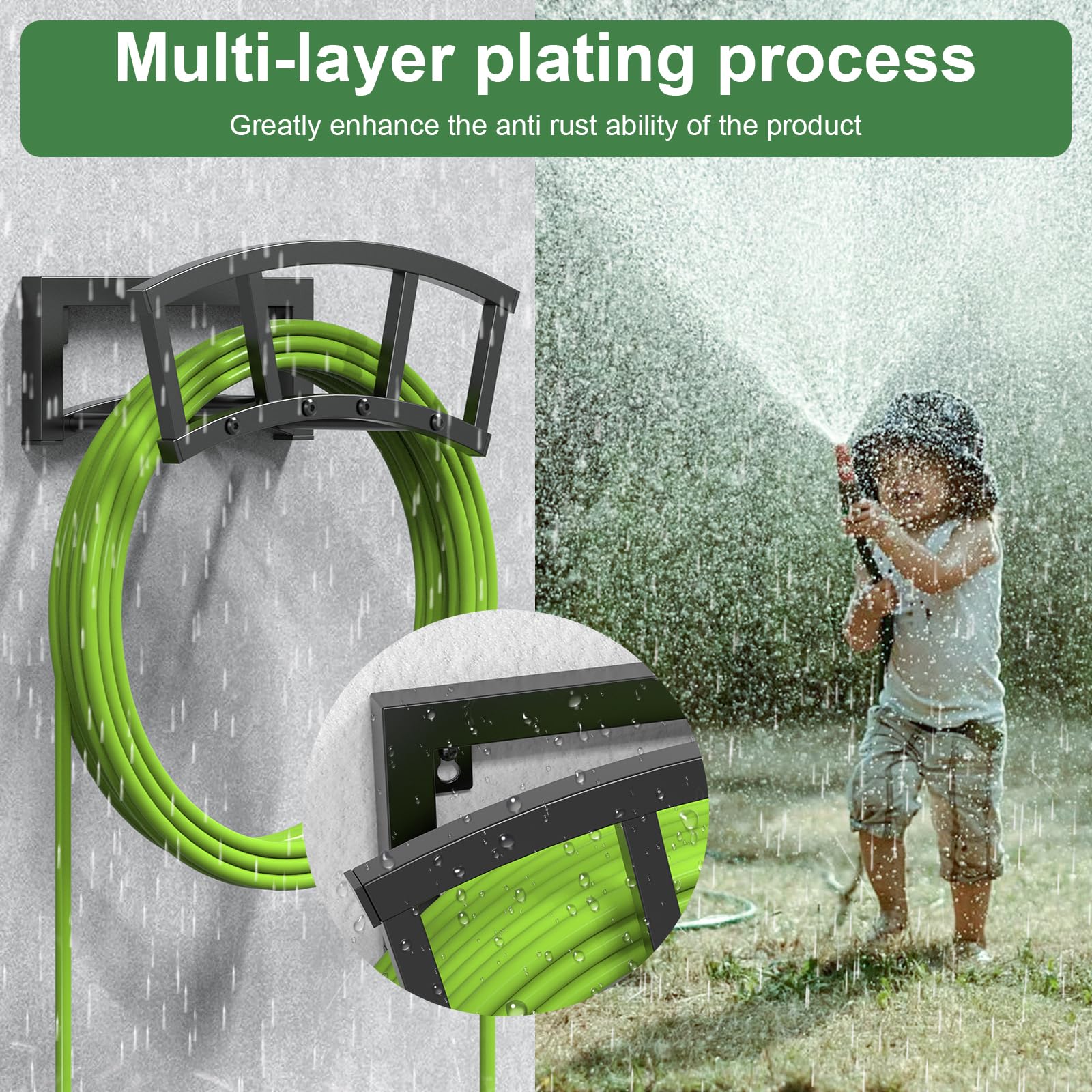 OLV hose holder assembly with clear manual for quick setup.