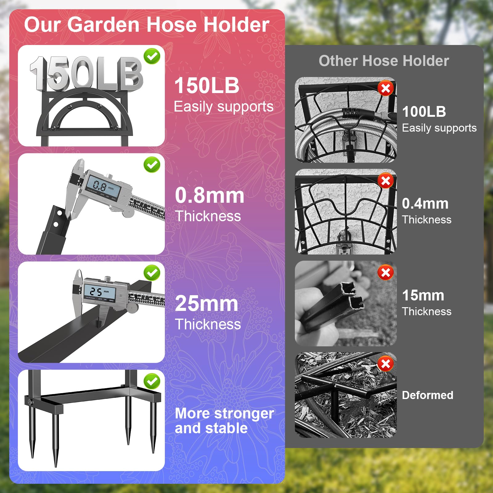 OLV detachable freestanding stand allows easy repositioning and storage