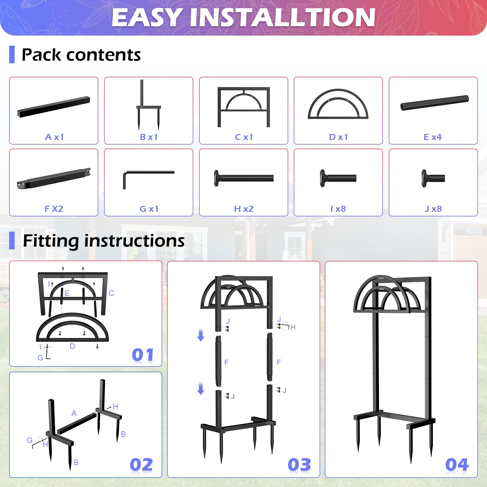 OLV square-base design offers stable support on uneven ground