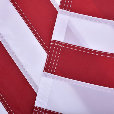 Olycole flag showing canvas header for rugged outdoor use