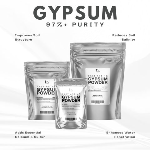 Applying Olympus Myco gypsum powder to soil enhances drainage and root health