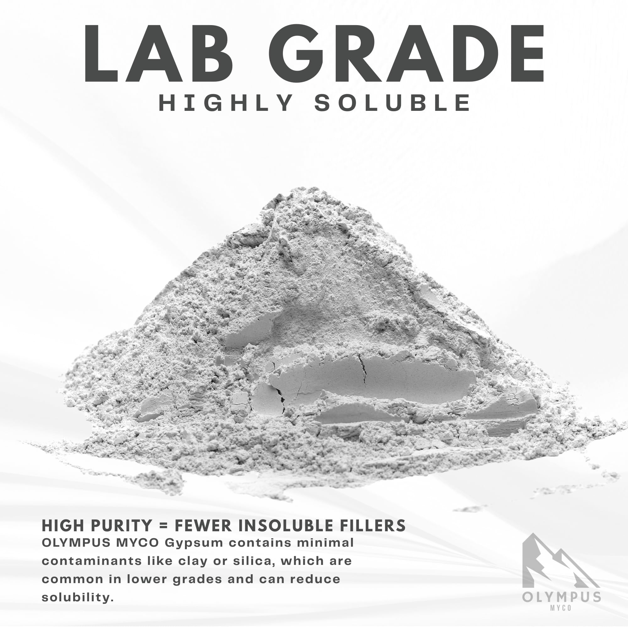 Close-up of gypsum powder shows even texture improving moisture distribution
