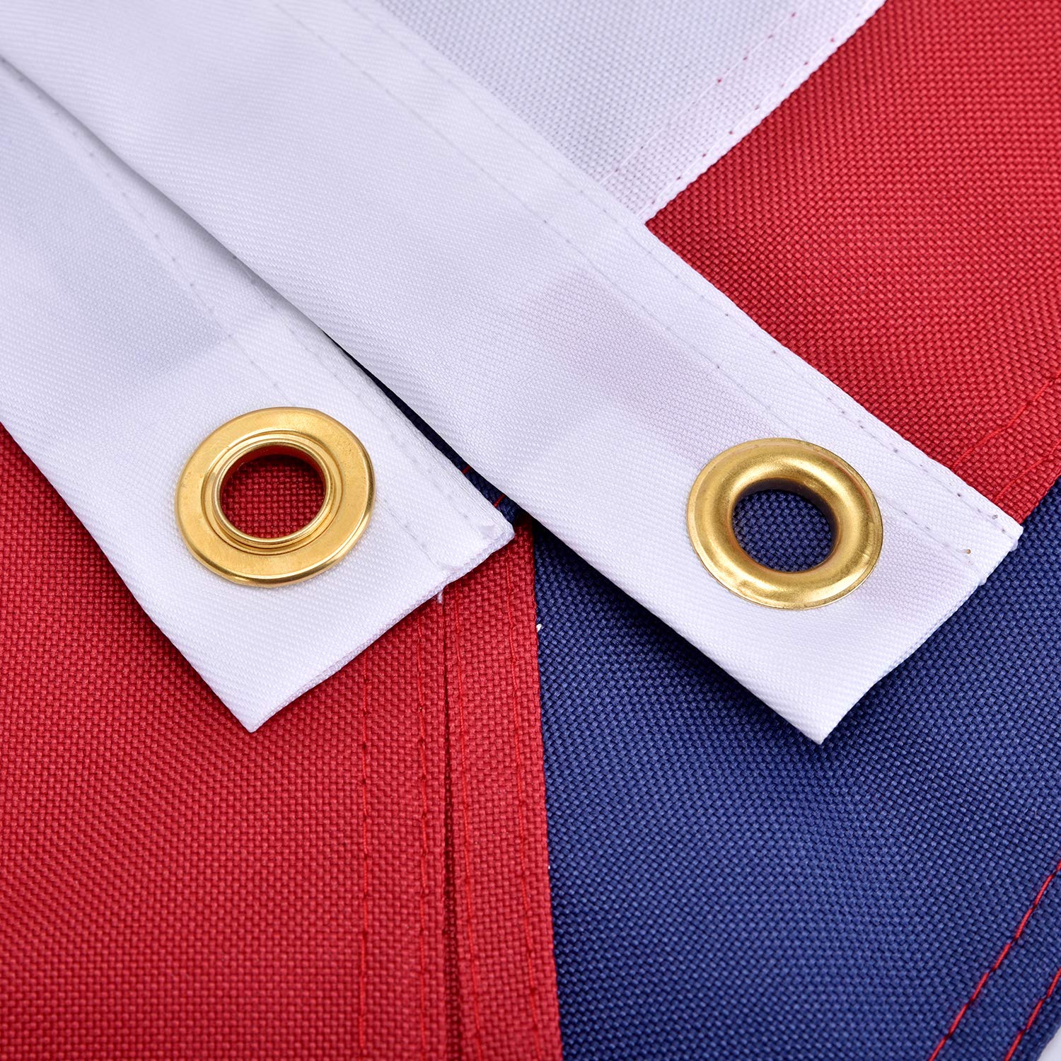 OLYNIK American flag 4x6 with brass grommets for secure hanging.