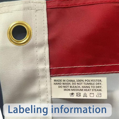 OLYNIK 4x6 flag fly end reinforced for lasting wear.