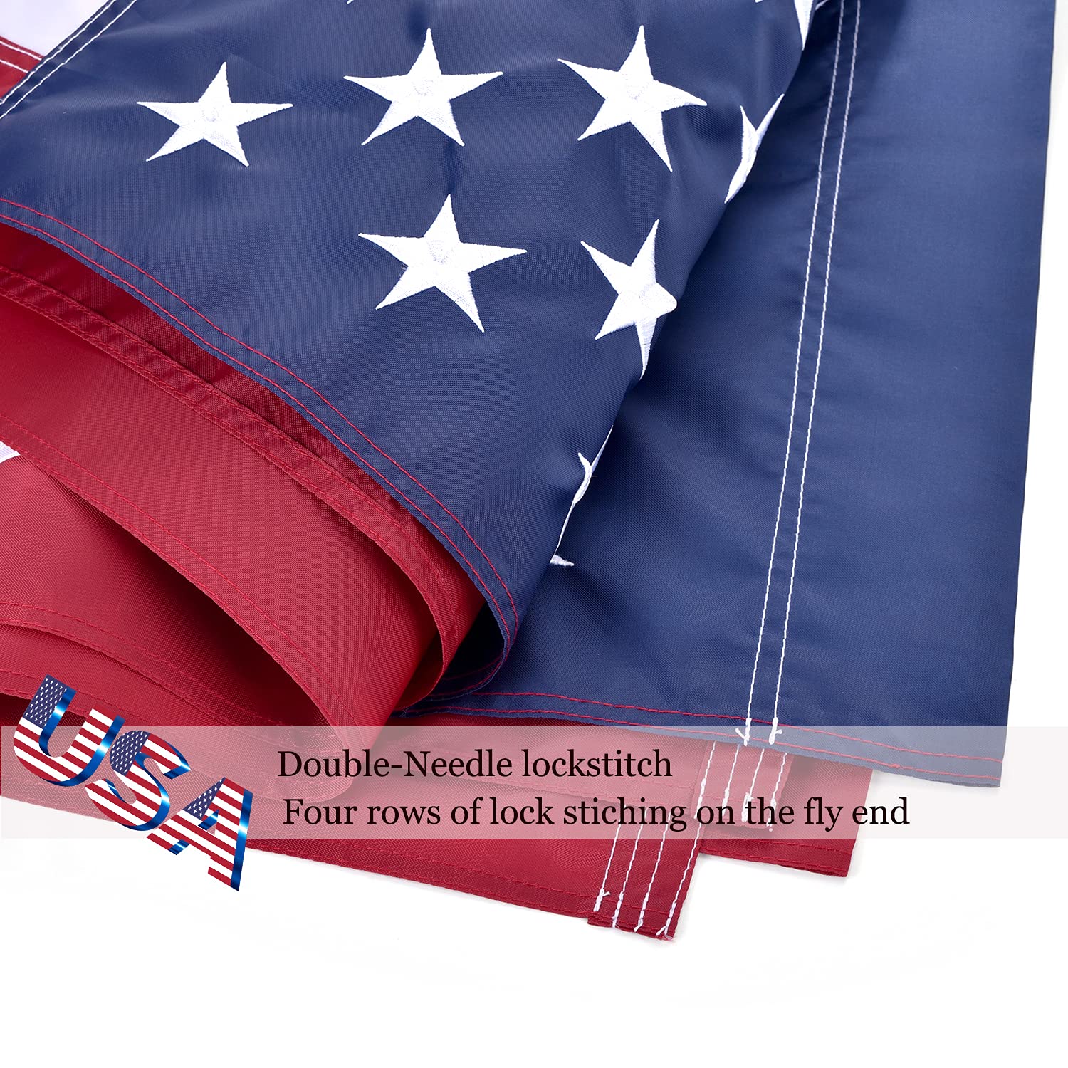 OLYNIK American flag outdoor-durable fabric withstands weather