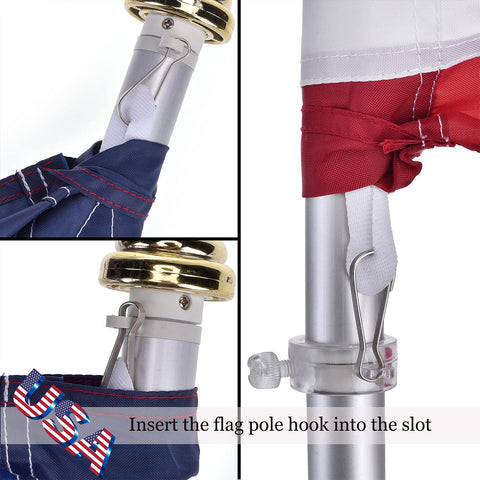 OLYNIK American flag sewn stripes highlighting strong construction