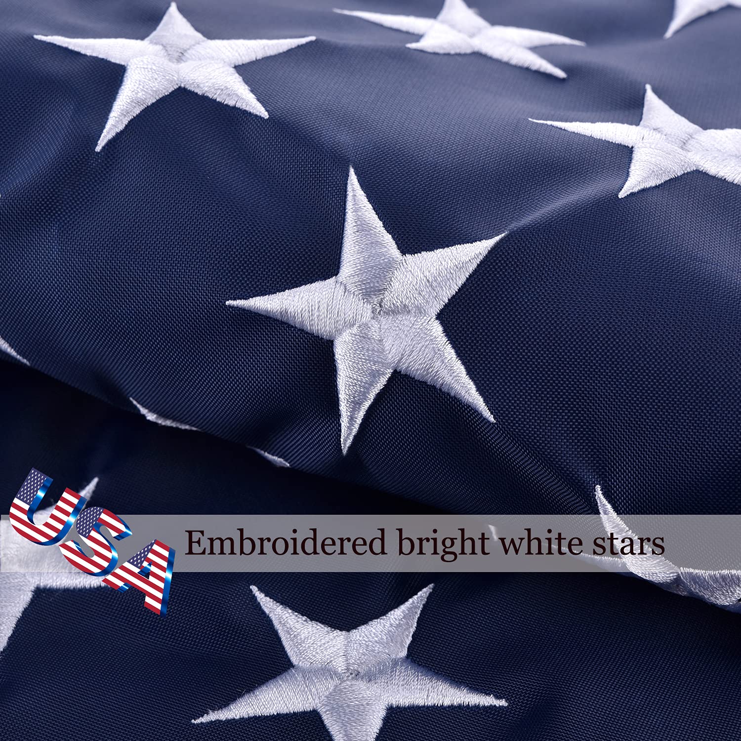 OLYNIK American flag waterproof and UV-resistant fabric for year-round display