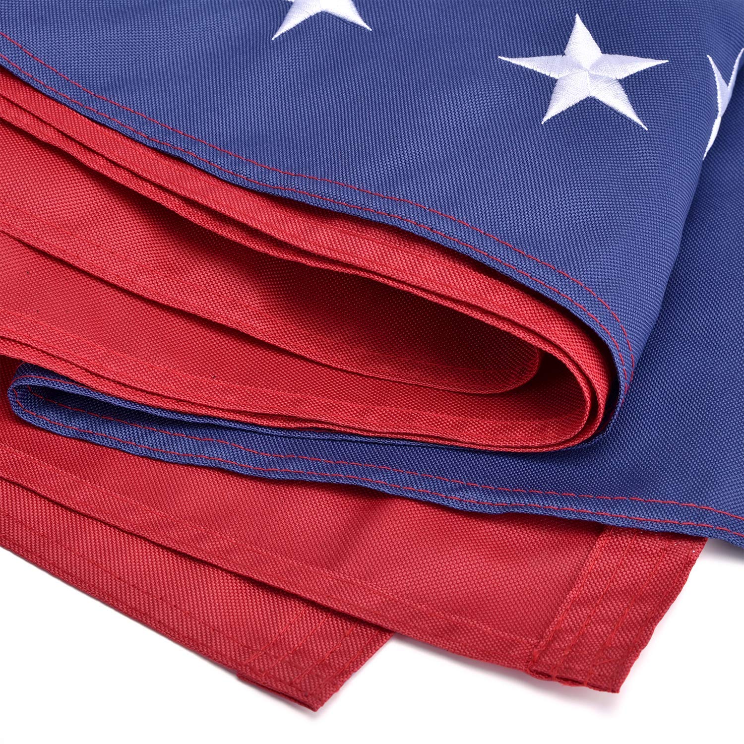 OLYNIK US flag with embroidered stars highlights premium craftsmanship.