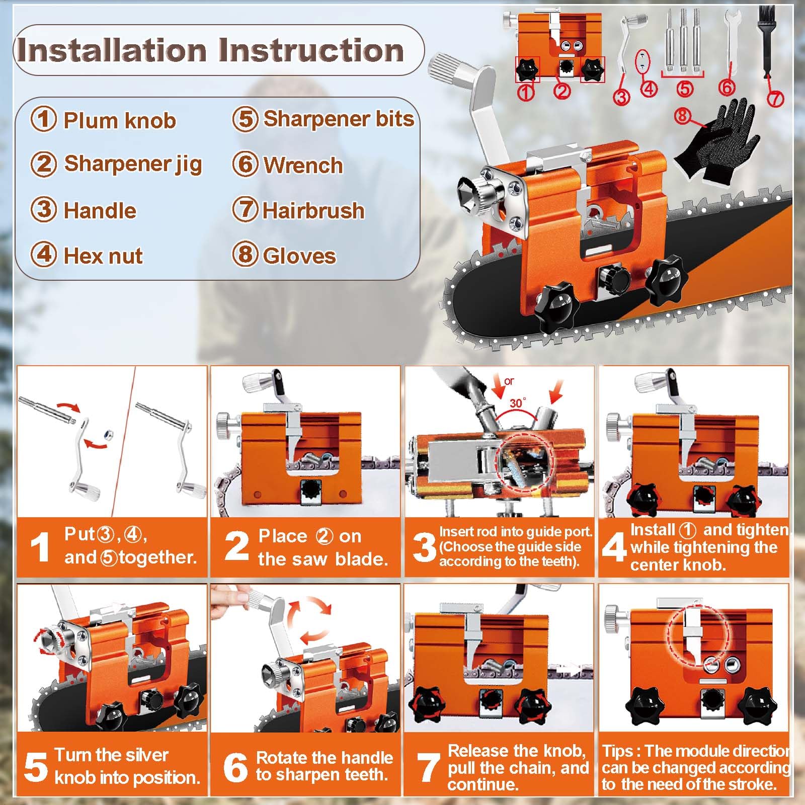 OMCCHK kit includes cleaning brush and wrench for maintenance