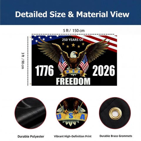 OMCleaner heavy-duty outdoor patriotic banner designed for durable weather resistance.