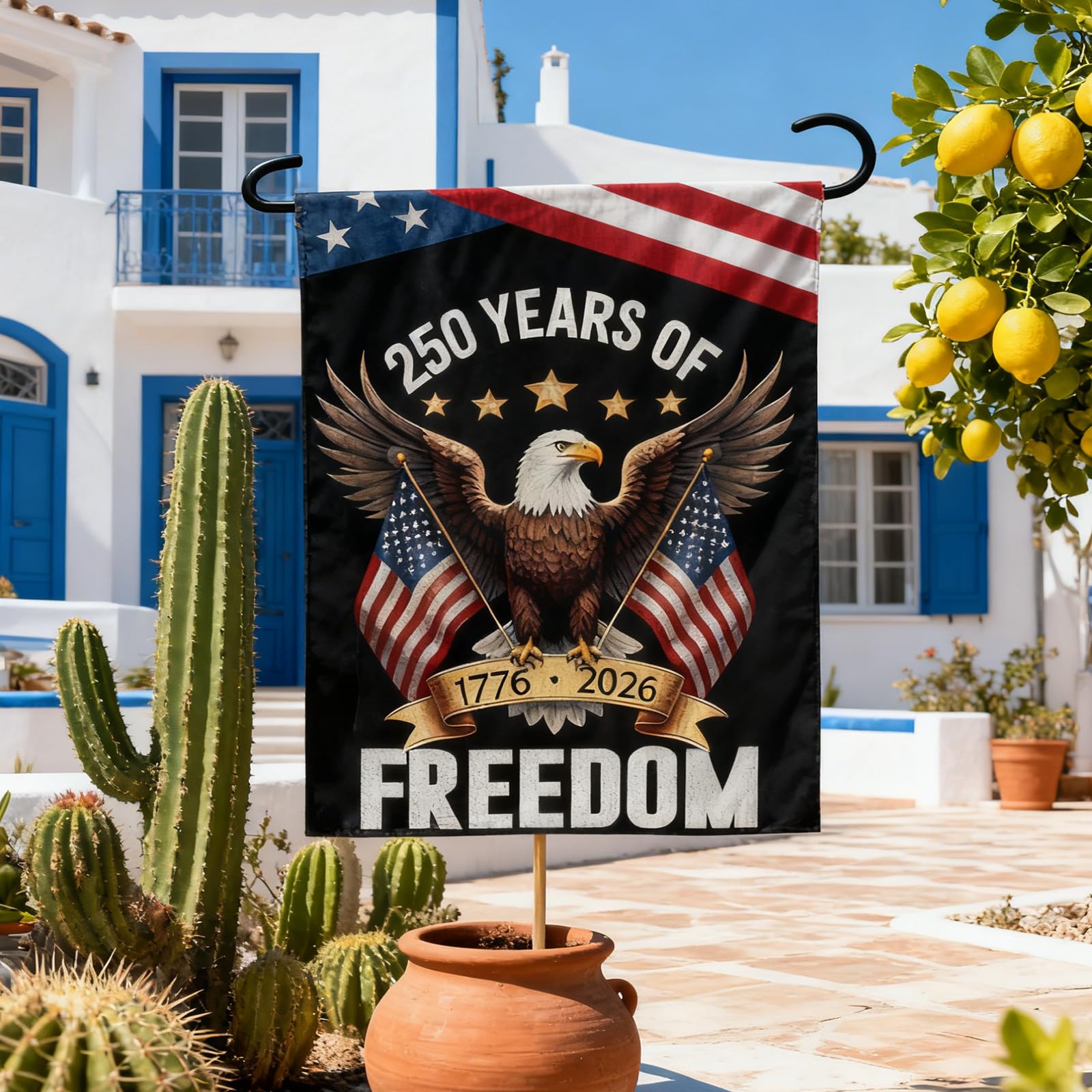 OMCleaner flag set with two sizes for versatile indoor and outdoor decor.