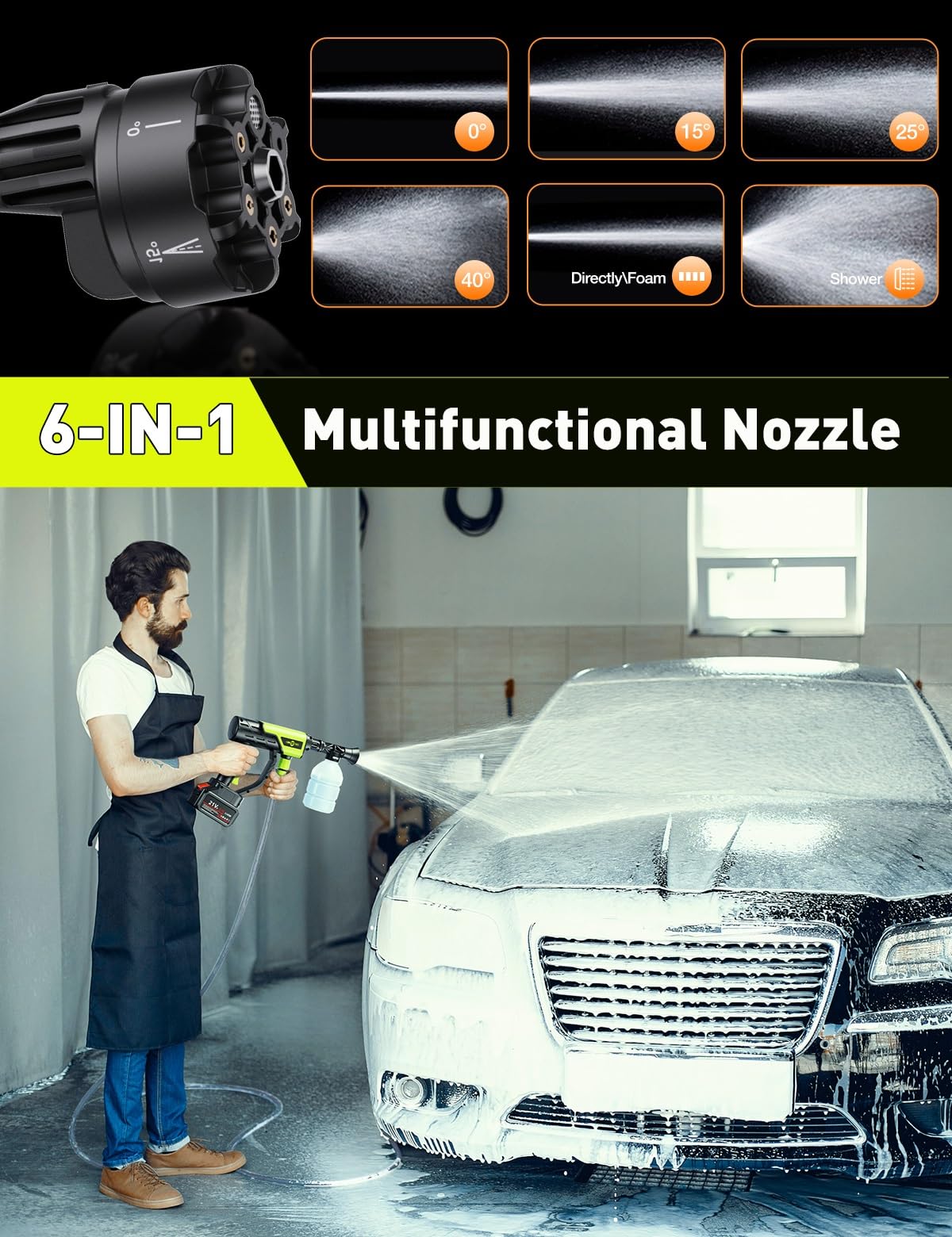 OMGEXTRD 6-in-1 nozzle attachments for versatile cleaning options