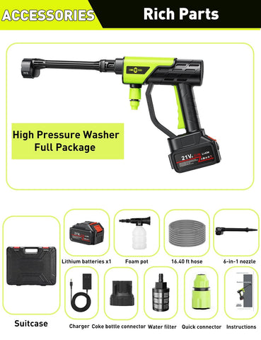OMGEXTRD included accessories with charger and battery for ready-to-clean setup