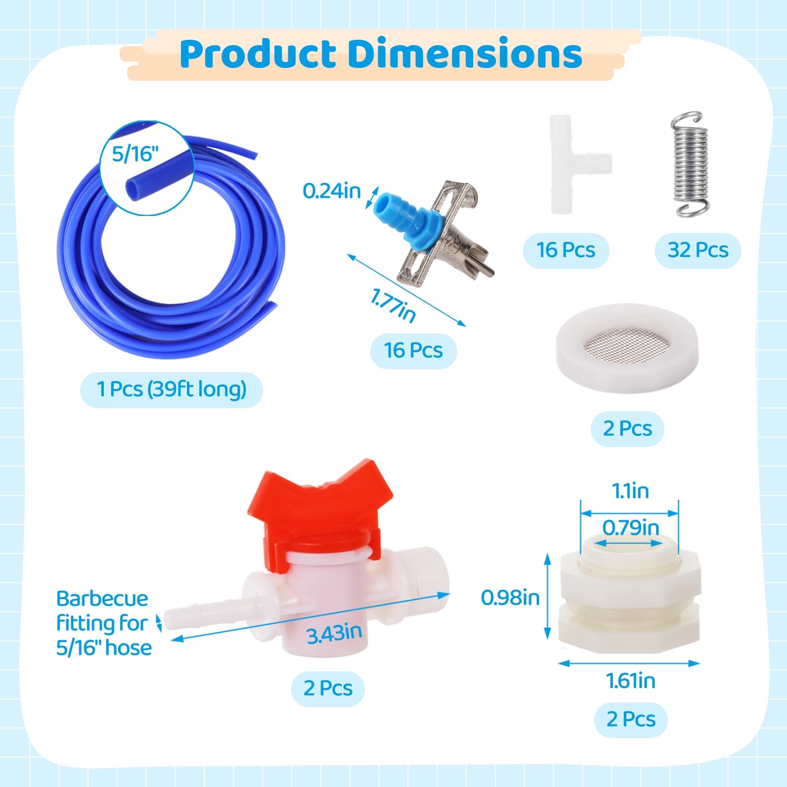 OMISTAR barb fittings and G1/2 connectors enable secure, versatile setup.