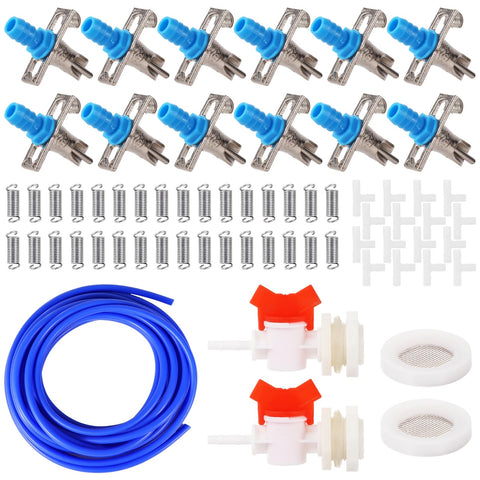 OMISTAR nipple drinkers attached to cage ensure drip-free water delivery.