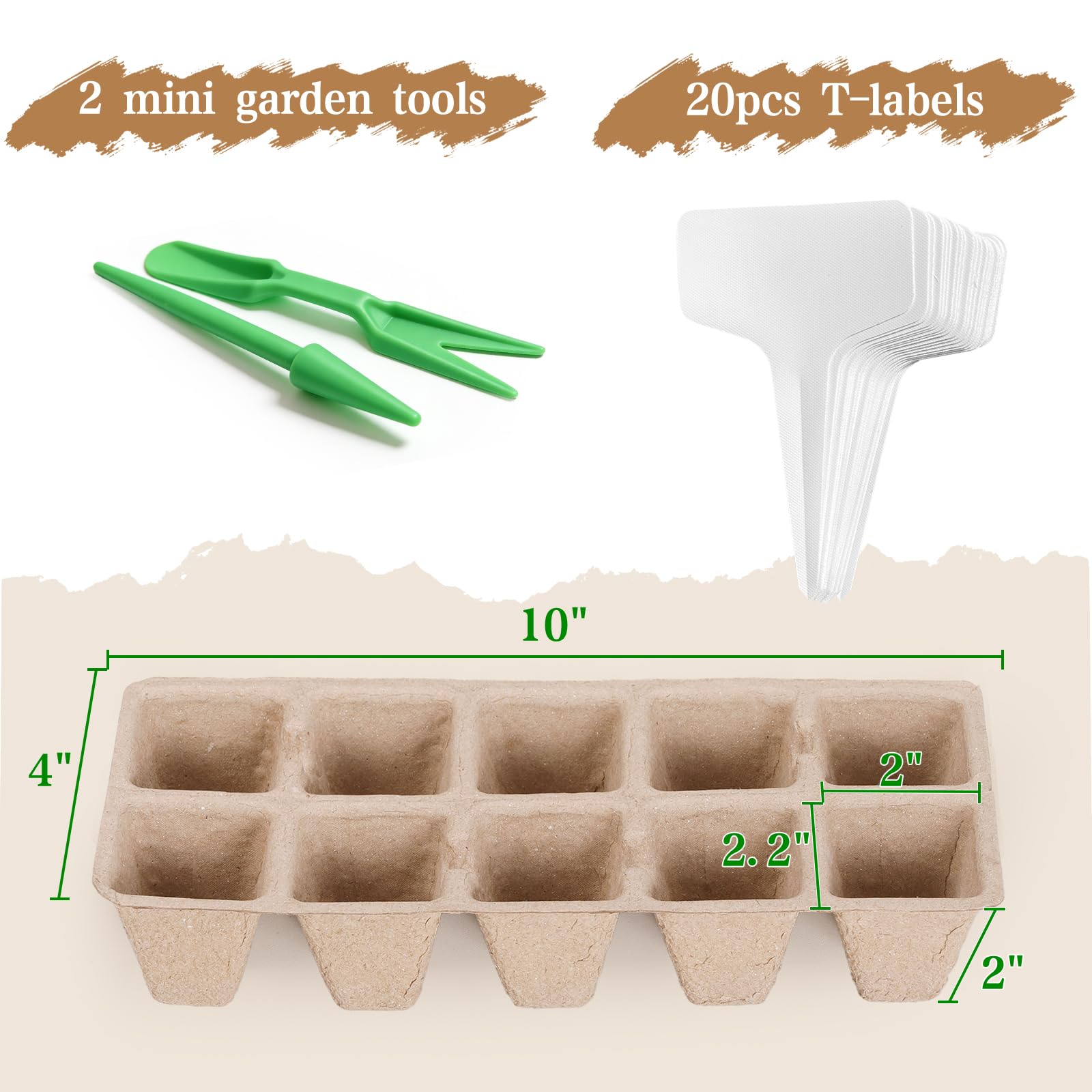 Omitgoter biodegradable peat pots for eco-friendly seed starting.