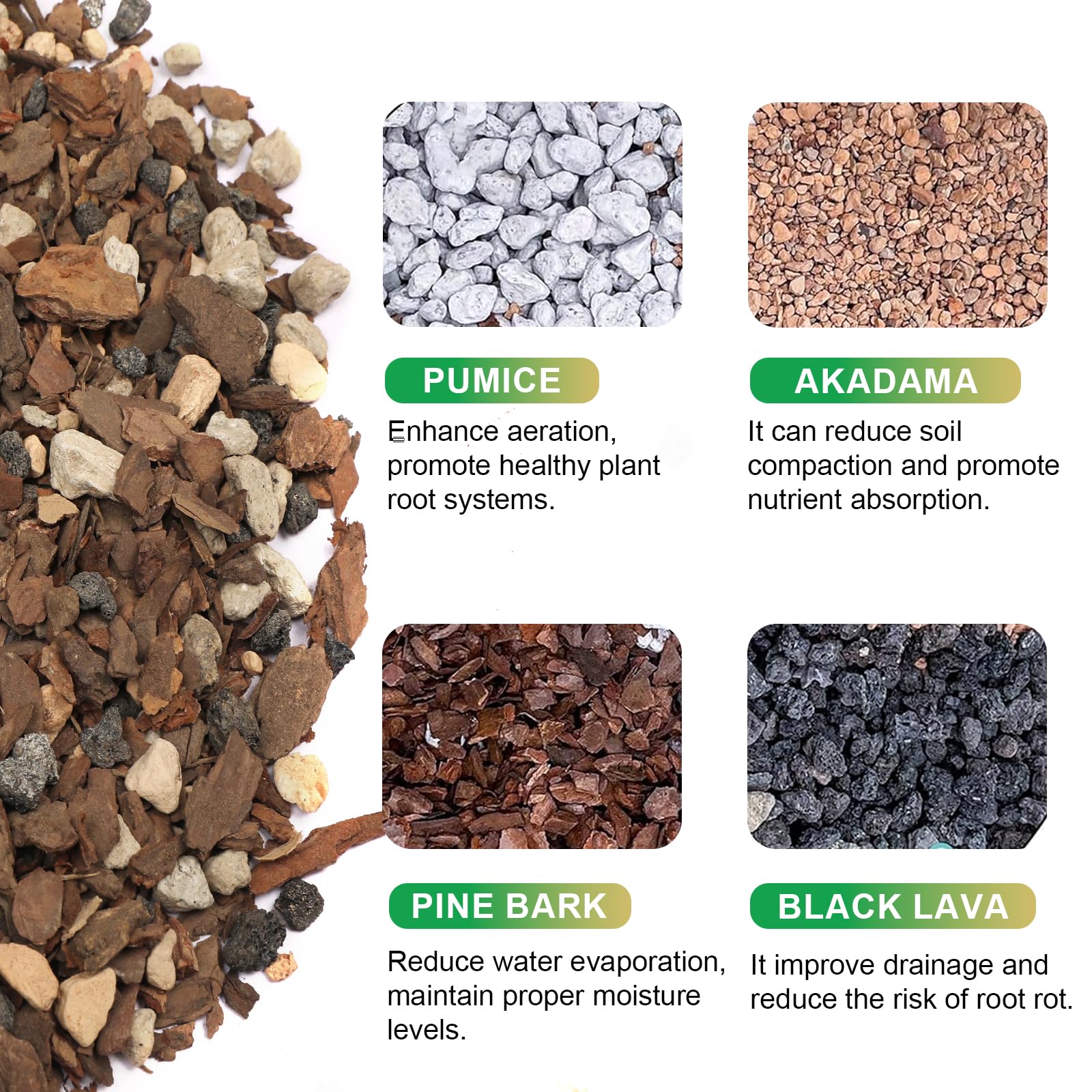 Omitgoter Bonsai Soil Mix texture crumbly ensures airy roots and healthy growth.