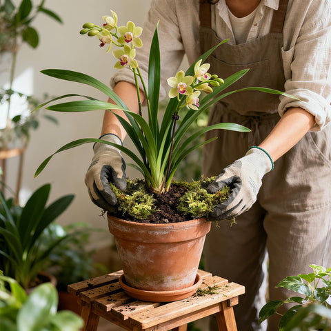 Omitgoter moss orchid-mount preserves humidity around delicate roots.