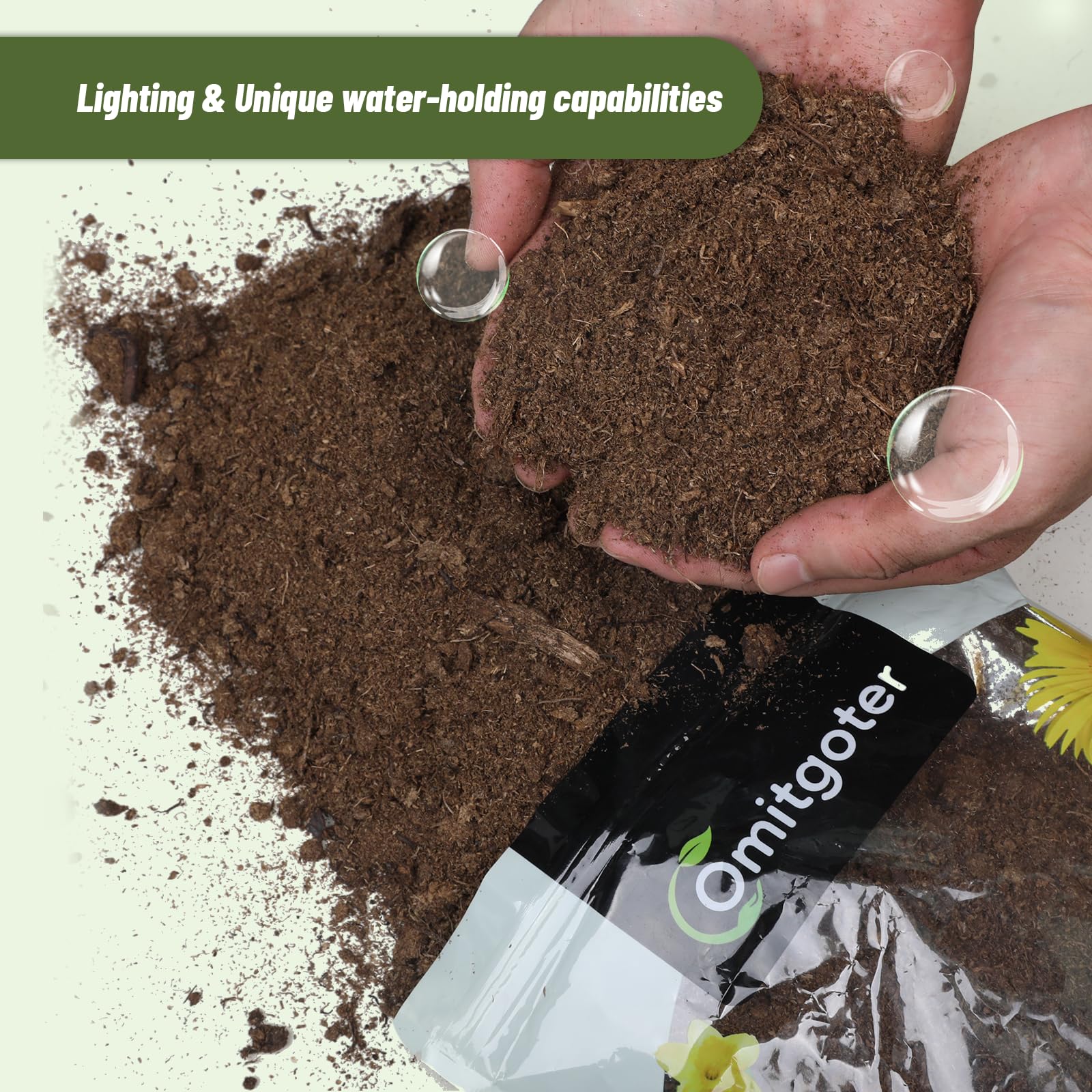 Omitgoter peat moss improves soil aeration, supporting strong root growth.