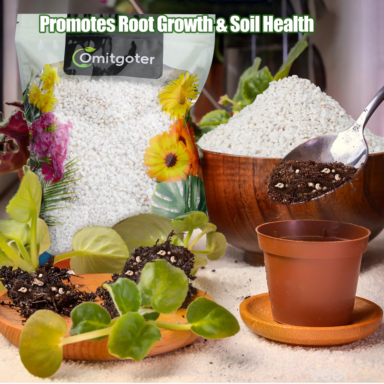 Omitgoter horticultural perlite boosts root growth in planting media