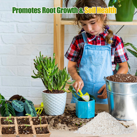 Omitgoter perlite improves porosity to prevent soil compaction in containers